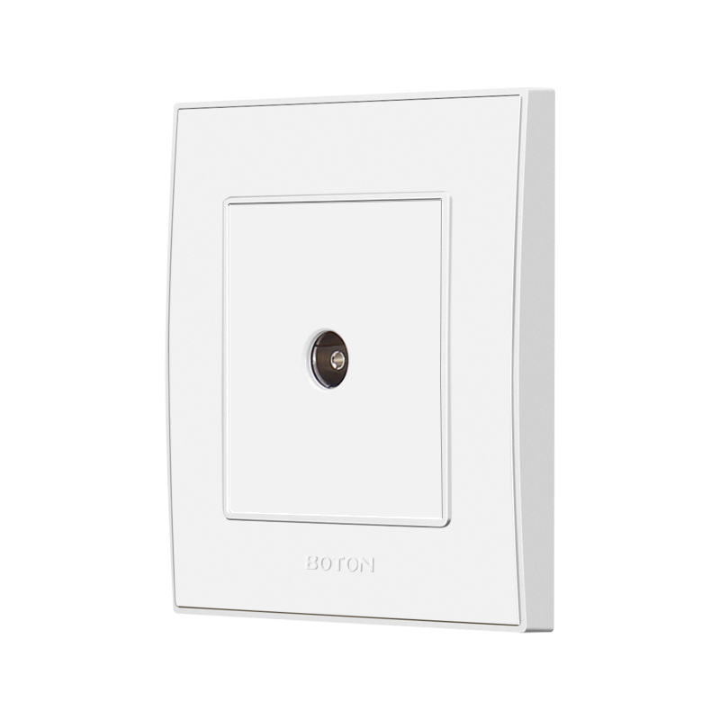 Electrical TV White Wall Socket