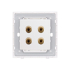 Electrical Villa Four Wire Audio White Socket