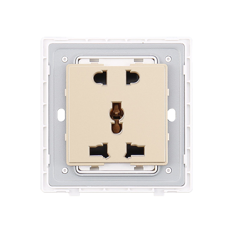 Flush Mounted 5 Pin White Multi Functional Wall Socket