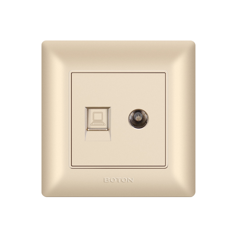 Indoor TV and Computer Electrical Wall Switch Socket