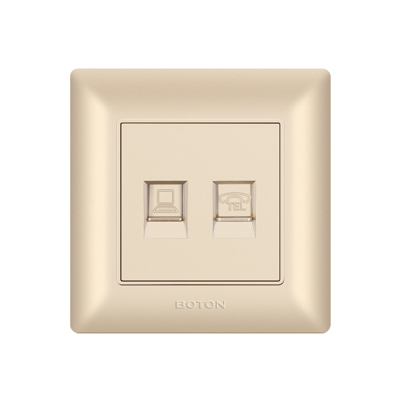 Commercial Durable Computer and Telephone Wall Socket