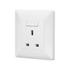 Indoor White Capacitive 13 AMPS Wall Switched Socket