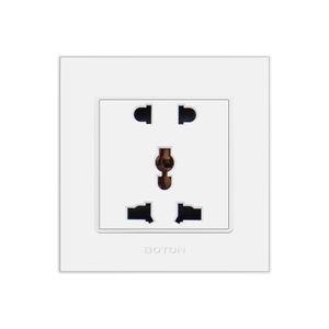 Flush Mounted 5 Pin White Multi Functional Wall Socket