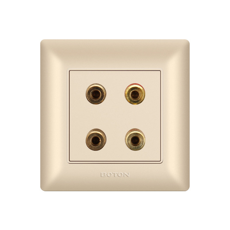 Commercial 86 type Four Wire Audio Wall Socket