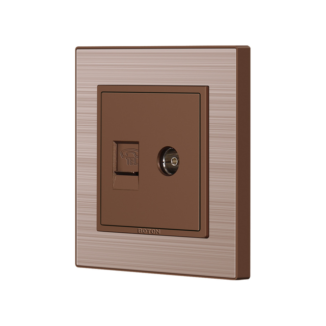 TV and Telephone Wall Socket for Living Room 