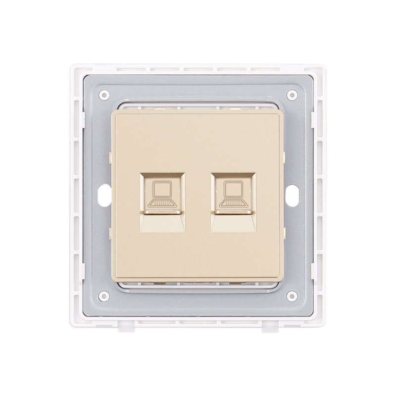 Electrical White Color Computer Wall Socket