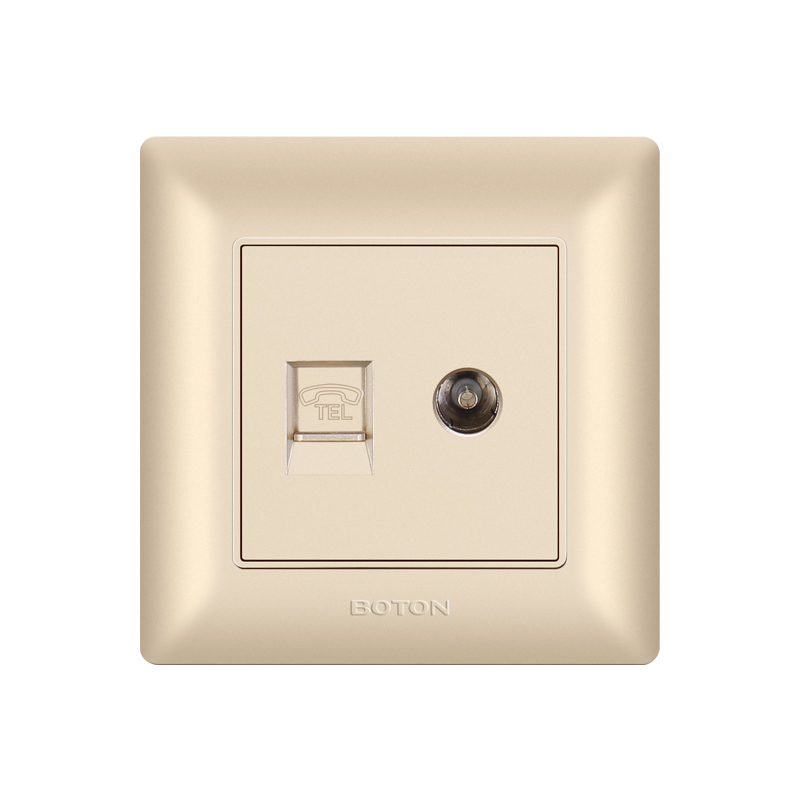 Home Flush Type TV and Telephone Wall Socket