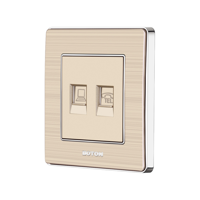 Residential Computer and Telephone Wall Socket