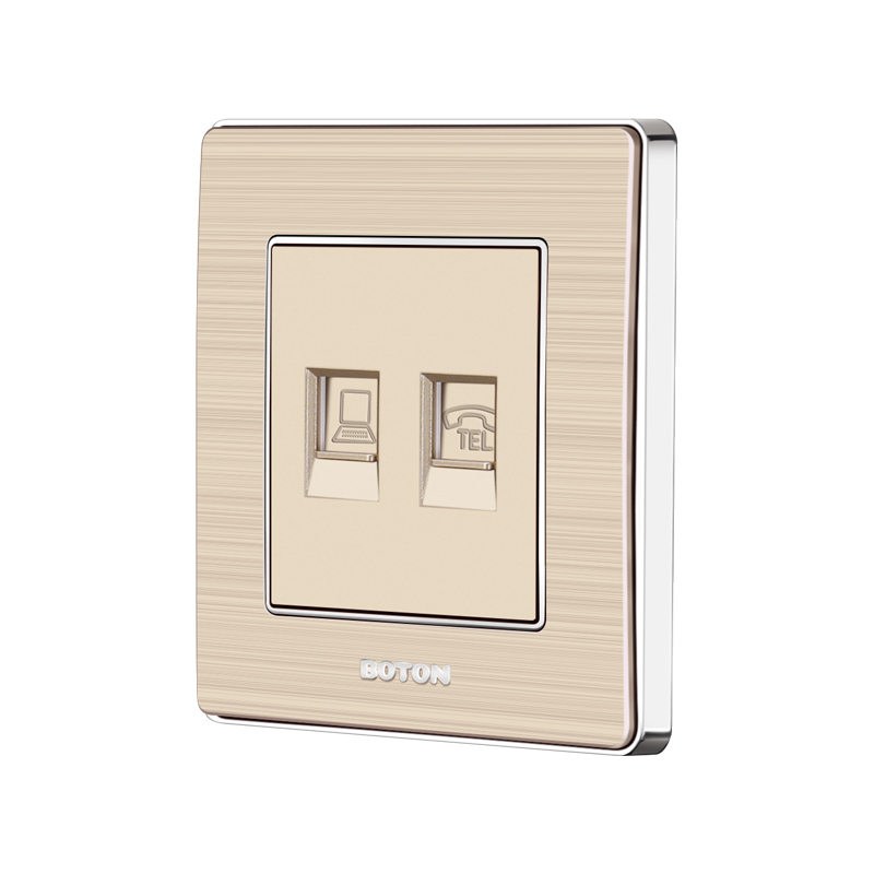 Residential Computer and Telephone Wall Socket