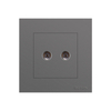 Flush Mounted Home Hotel Double TV Wall Socket