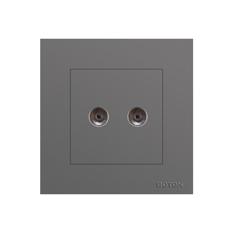 Flush Mounted Home Hotel Double TV Wall Socket