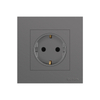 Grey Colored Finish 16A European German Wall Socket 