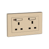 Commercial Double 13A Single Phase Switched Socket with Lamp