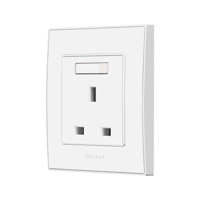 Commercial 13A Switched UK Wall Socket