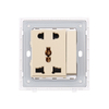 Hotel White Color 1 Gang Switch with 5 Pin Universal Socket