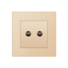 Electrical Twin TV White Wall Switch Socket