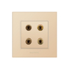 Electrical Villa Four Wire Audio White Socket