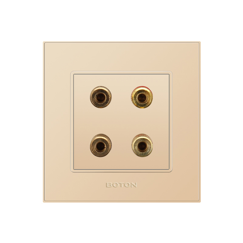 Electrical Villa Four Wire Audio White Socket