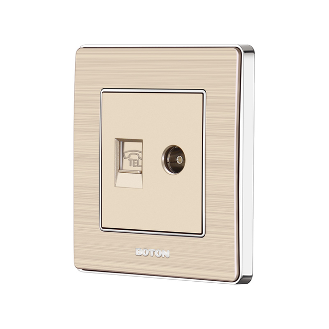 Indoor Durable TV and Telephone Wall Socket