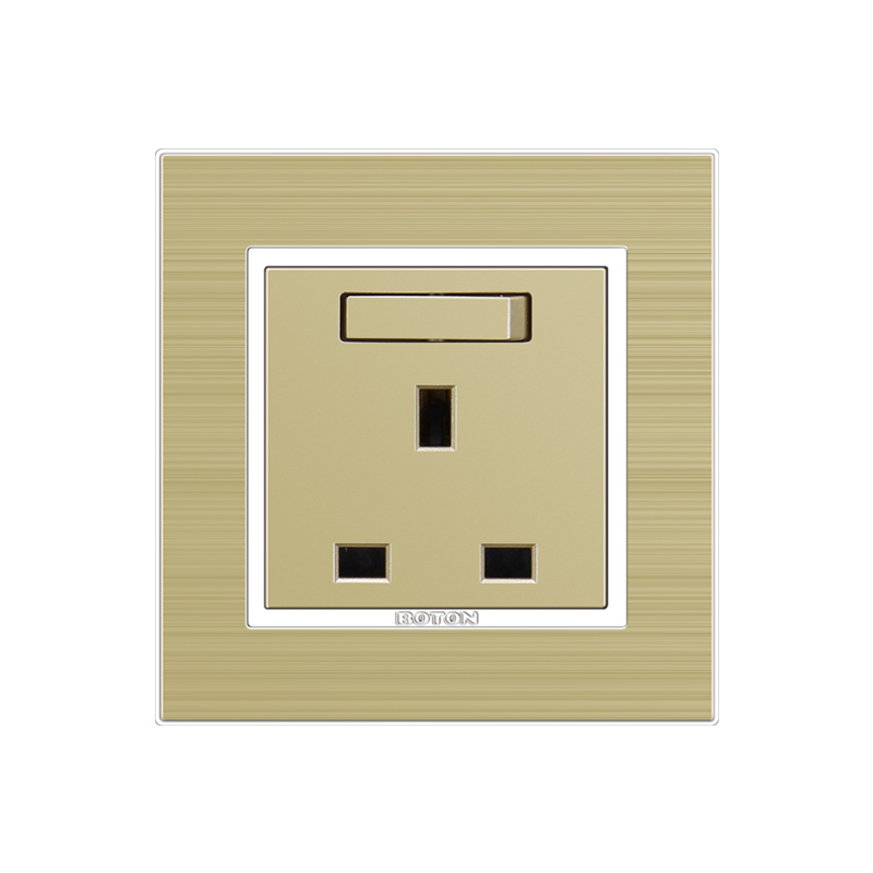 Aluminum 13A Wall Switched Socket