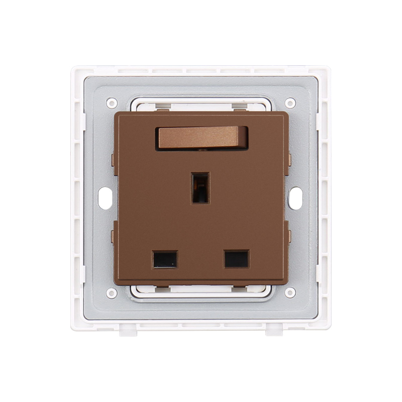 Aluminum 13A Wall Switched Socket