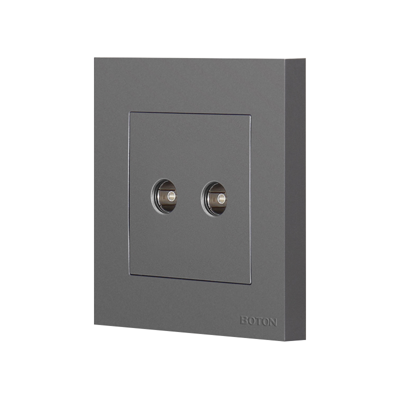 Flush Mounted Home Hotel Double TV Wall Socket