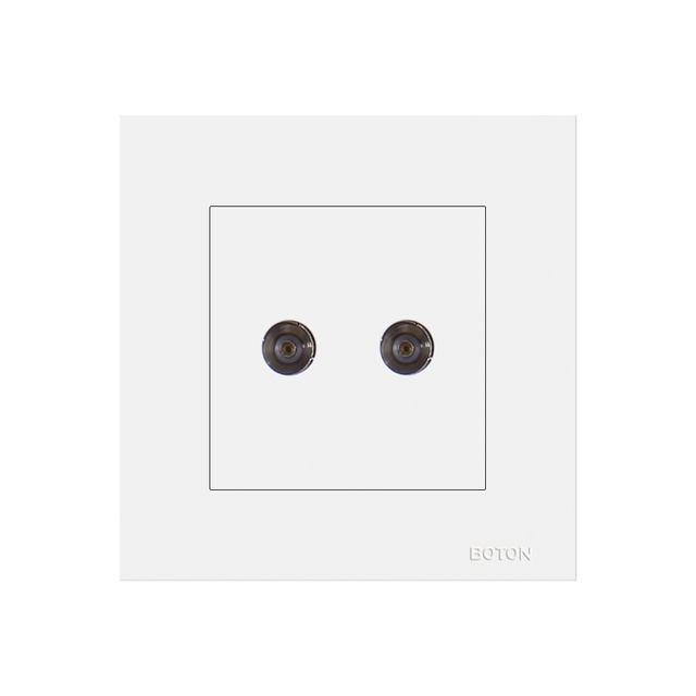 Flush Mounted Home Hotel Double TV Wall Socket