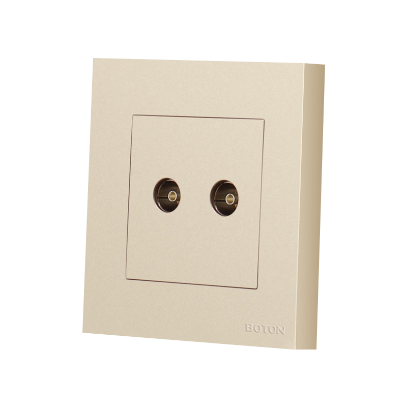 Flush Mounted Home Hotel Double TV Wall Socket