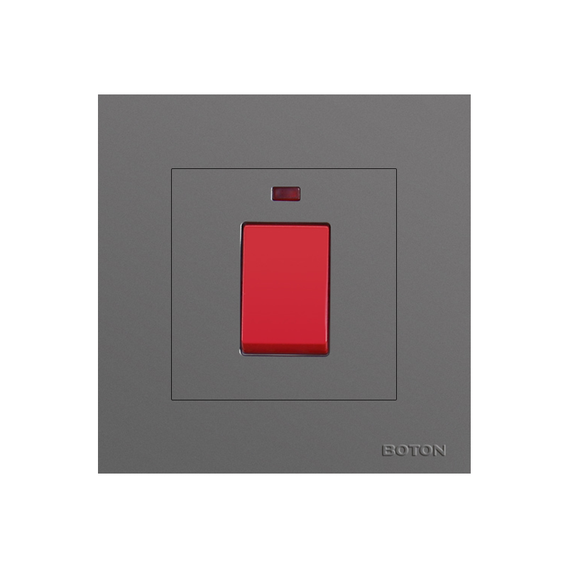 Double Pole 45A Rocker Wall Switch with Lamp