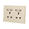 Flush Type Twin Switch Socket with Lamp