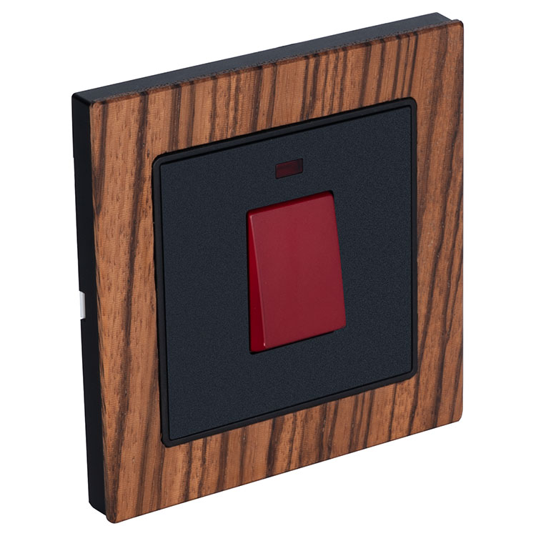 Durable 45A Wood Frame Rocker Wall Switch