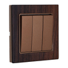 3 Gang 2 Way Wood Frame Wall Switch