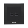 Home Silver Aluminum Frame Wall Switch Socket