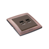 Colored Finish Durable Telephone and Computer Wall Socket