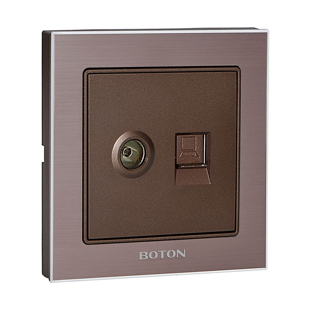 Apartment TV and Computer Wall Switch Socket