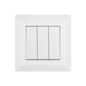 Residential Flush Mounted 3 Gang 2 Way Wall Switch