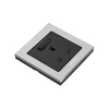 Indoor Silver Aluminum 13A Wall Switch Socket