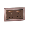 Residental Flush Type Grounding UK Double Socket