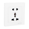 5 Pin Universal White Glass Wall Socket