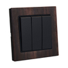 Home Wood 3 Gang 2 Way Decor Wall Switch