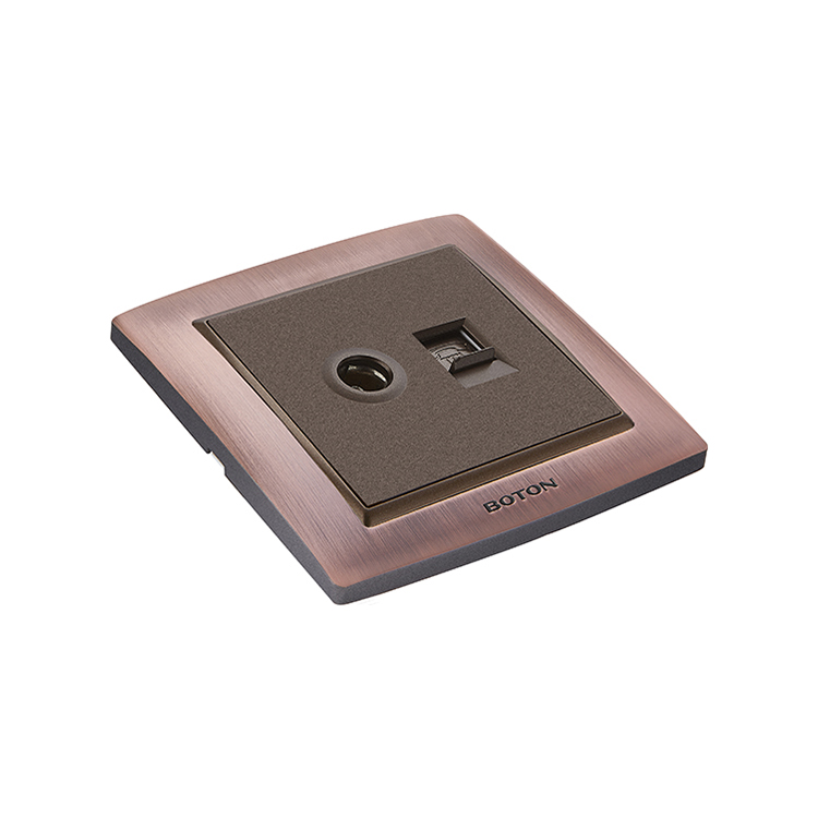 Indoor Commerical Colored Finish TV and Telephone Socket