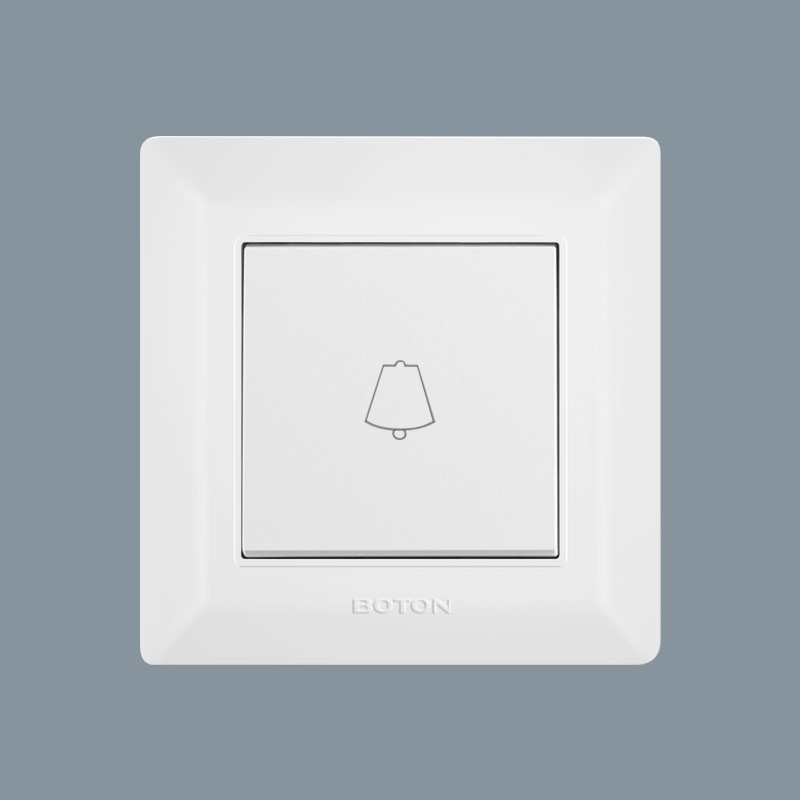 White Decorator Doorbell Switch for Apartment 