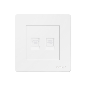 Dual Telephone Electrical Wall Switch Socket