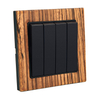 4 Gang 2 Way Wood Frame Wall Switch for Apartment 