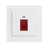 White Glass 45A Rocker Wall Switch