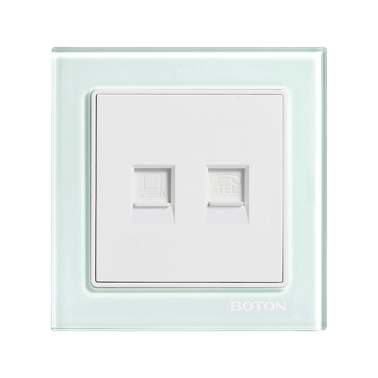 Villa Telephone and Computer Glass Switch Socket