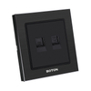 Home Silver Aluminum Frame Wall Switch Socket