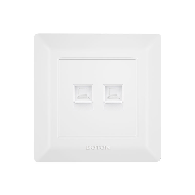 School Twin Computer White Wall Switch Socket