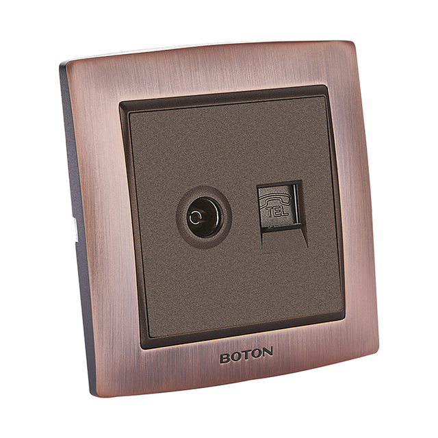 Indoor Commerical Colored Finish TV and Telephone Socket