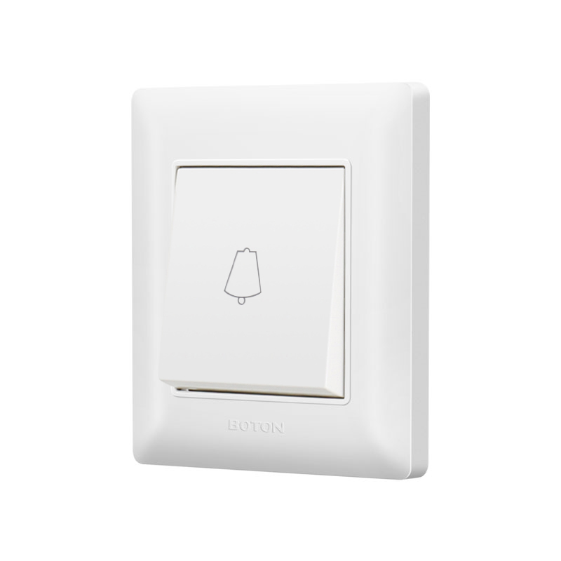 White Decorator Doorbell Switch for Apartment 